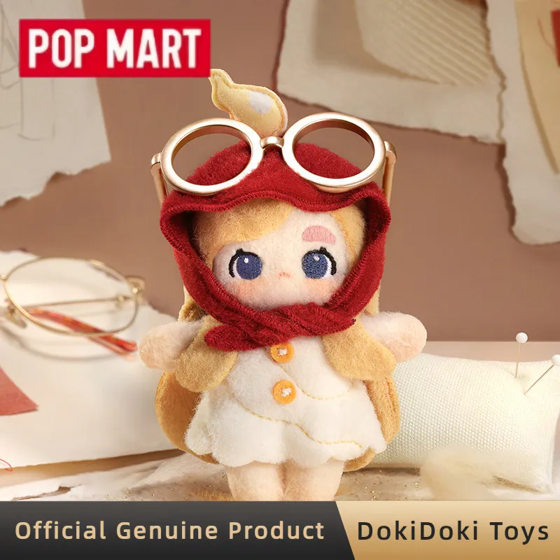 POPMART Chaka, Colgante de Tela de Fieltro con Gafas de Lectura de la Abuela, Serie Chaka Stitch By Stitch, Bolsa de Peluche para Auriculares, Juguete, Regalo de Cumpleaños