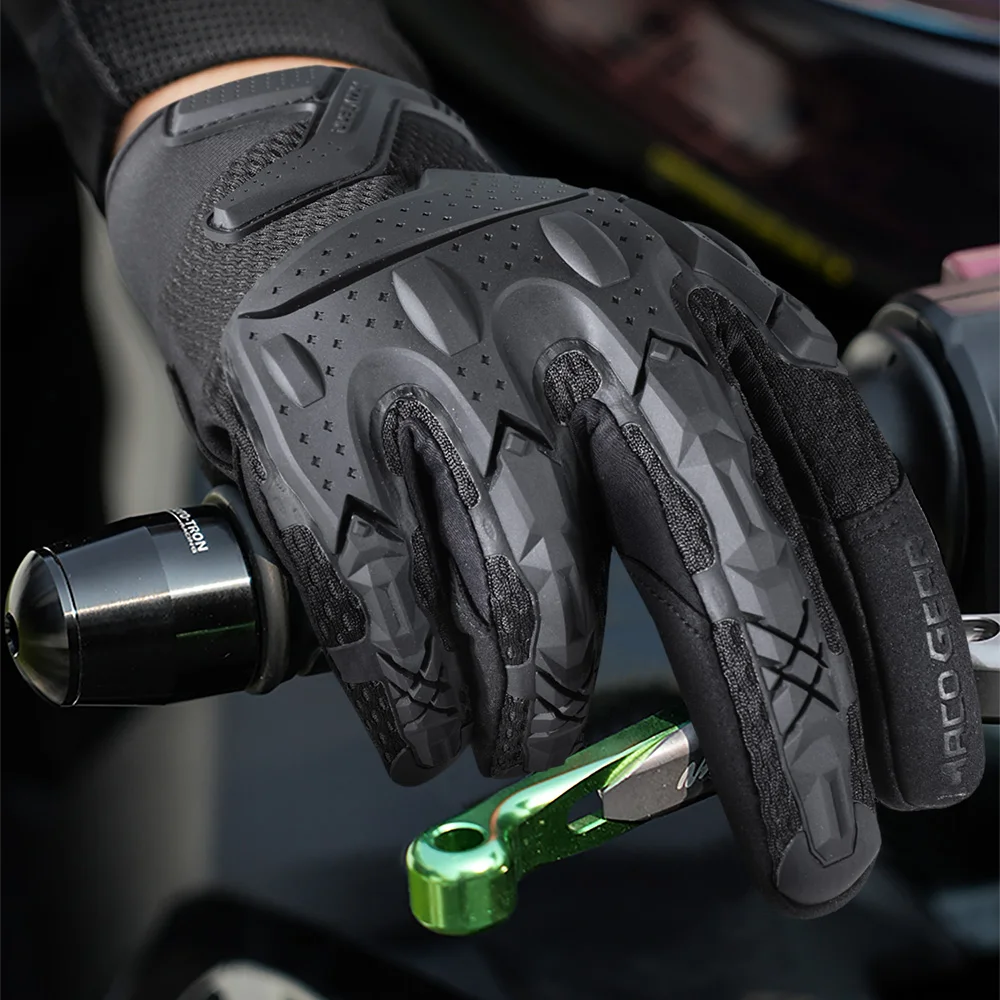 Motorcycle Gloves Men Breathable Full Finger Touch Screen Mittens Motocross Motorbike Shockproof Non-Slip Racing Protective Gear