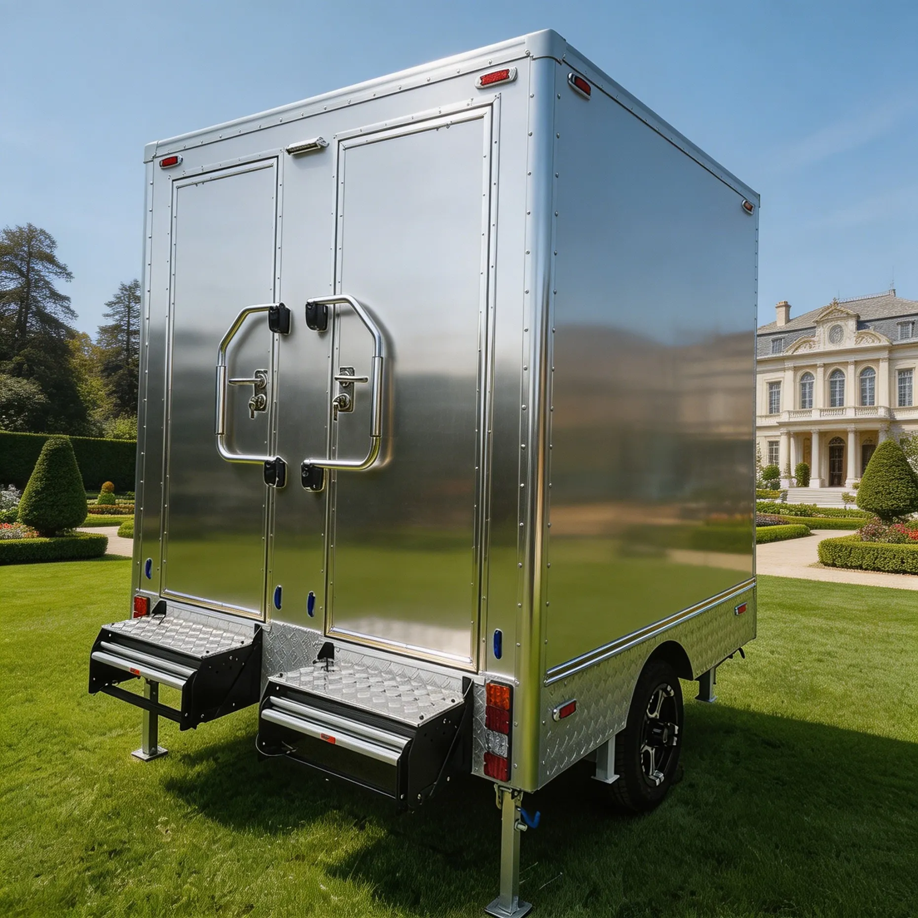 Factory Made Luxury Shower Trailer Easy to Move Customizable Outdoor Mobile Restroom