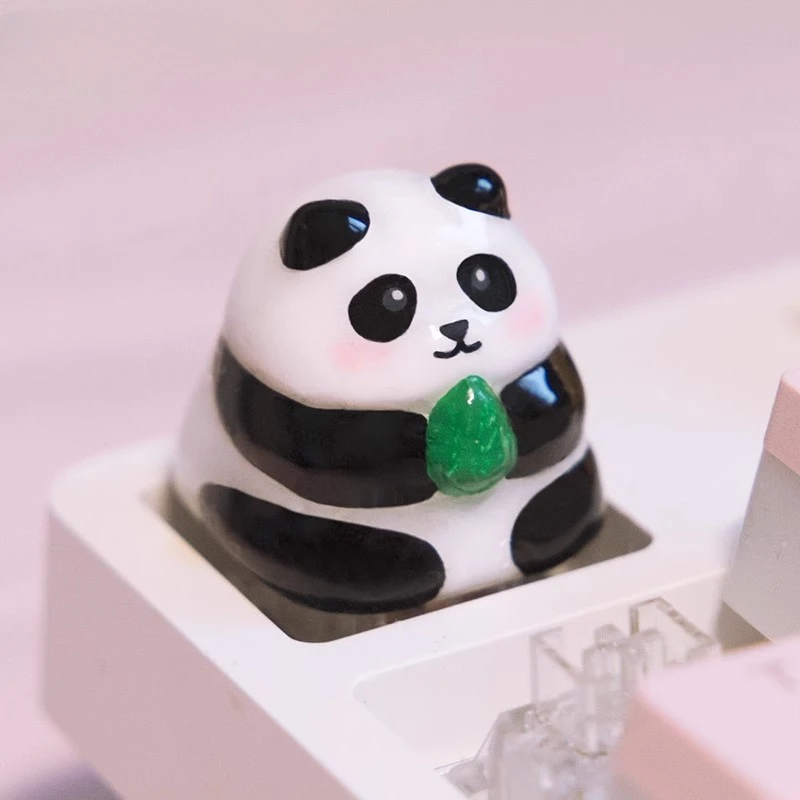 MiFuny Cute Panda Keycaps Duck/Chicks 3D Resin Artisan Customized Cartoon KeyCaps for Mechanical Keyboard Gamer Accessories Gift