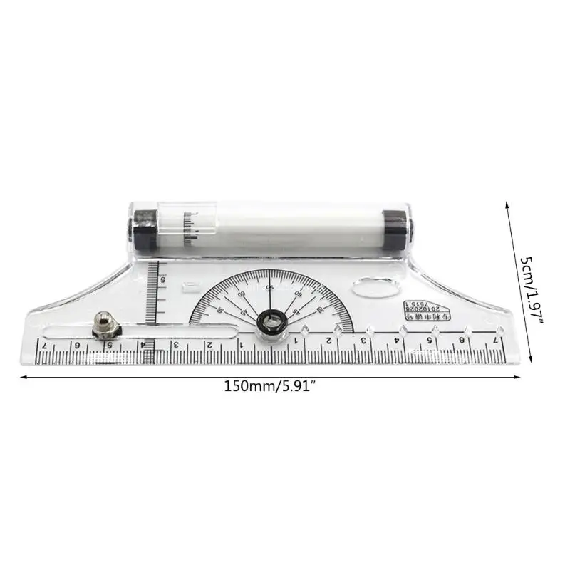 Portable Universal Multi-purpose Rolling Ruler Drawing Parallel Compass-Ruler School Stationery Protractor Ruller Dropship