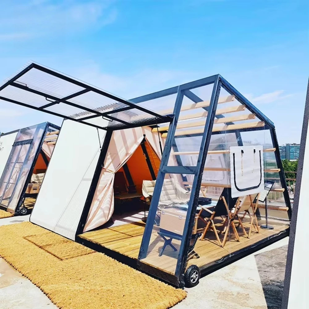 Custom Outdoor Glamping Dome Tent, Luxury Hotel Garden House for Weddings & Events, Waterproof Yurt with Aluminum Frame