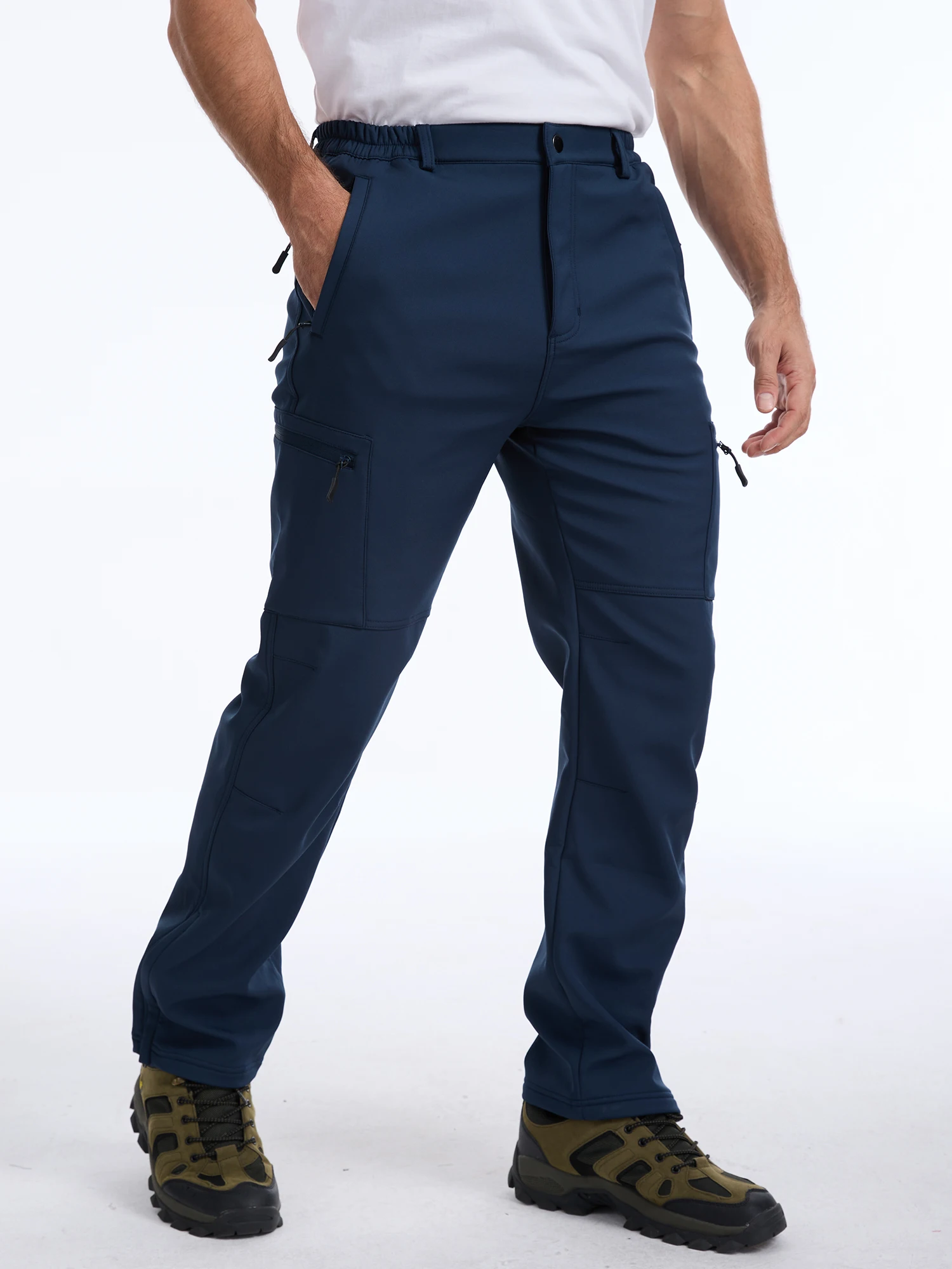 Winter Herren Wasserdichte Camping-Wanderhose Cargo Taktische Softshell Warme Fleece Winddichte Outdoor-Trekking-Jagdhose – Detail 24