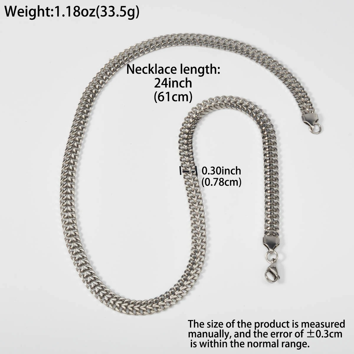 Stylish Stainless Steel Cuban Chain Necklace for Men Women Silver Plated Hip Hop Jewelry Gift Unisex Trendy