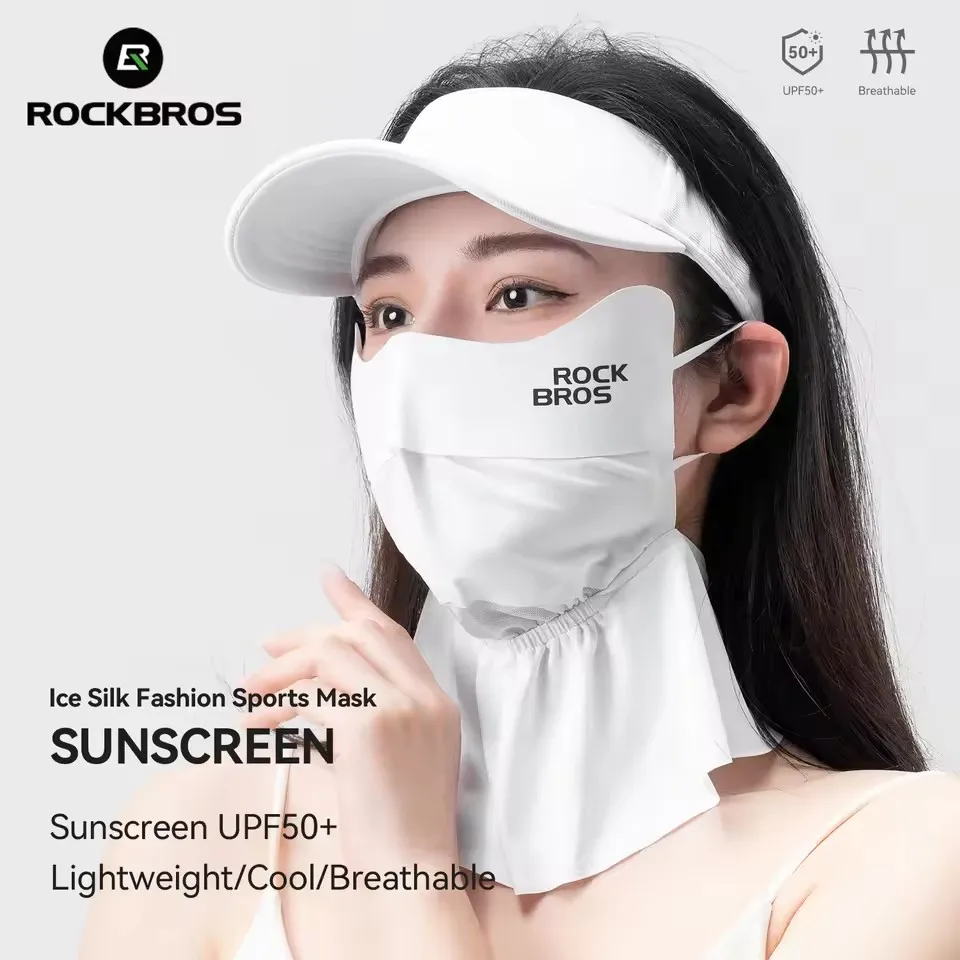 

ROCKBROS Cycling Full Face Mask Women Men Ice Silk Summer Anti-UV Sun Protection Bicycle Scarf Mask Outdoor Sports Riding Masks