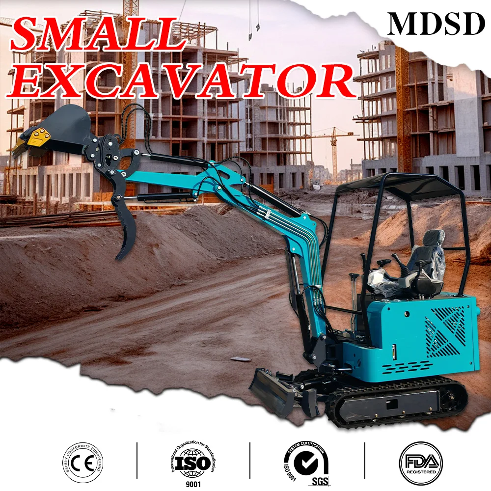 1.2 Ton Diesel Mini Excavator With Attachments EPA Euro 5 Engine Customized Orchard Small Excavator Cheap Price Excavators