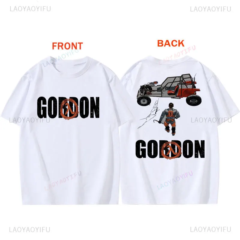 Camiseta نصف الحياة 2 قميص صرخة الخوف خمر كبير جوردون فريمان صمام لعبة فيديو الترويجي الشارع الشهير Harajuku Camisa الملابس