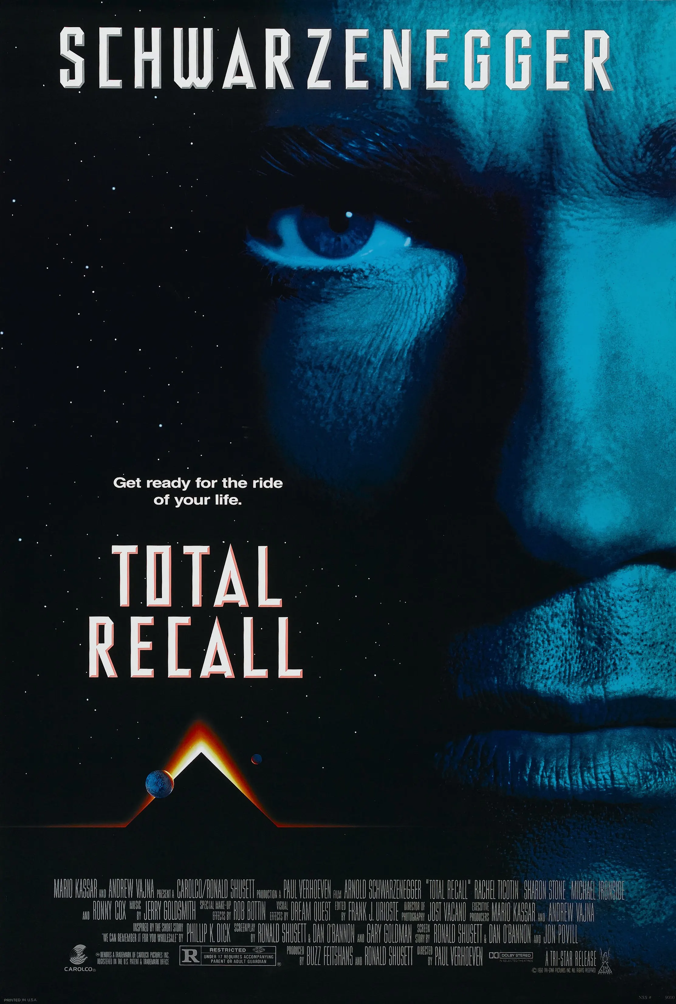 Arnold Schwarzenegger Movie Total Recall (1990) Silk Poster custom Home Decorative Wall Painting