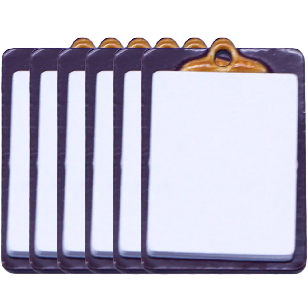 

6Pcs Mini Writing Board Decor for Miniature House Use Safe Alloy Material Premium Paper Light Portable Creative School Supply