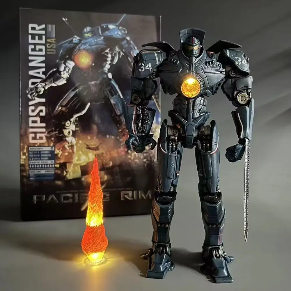 Pacific Rim Deluxe Light Edition Gipsy Danger Action Figure Limited Movable Obsidian Fury Mecha Model Children