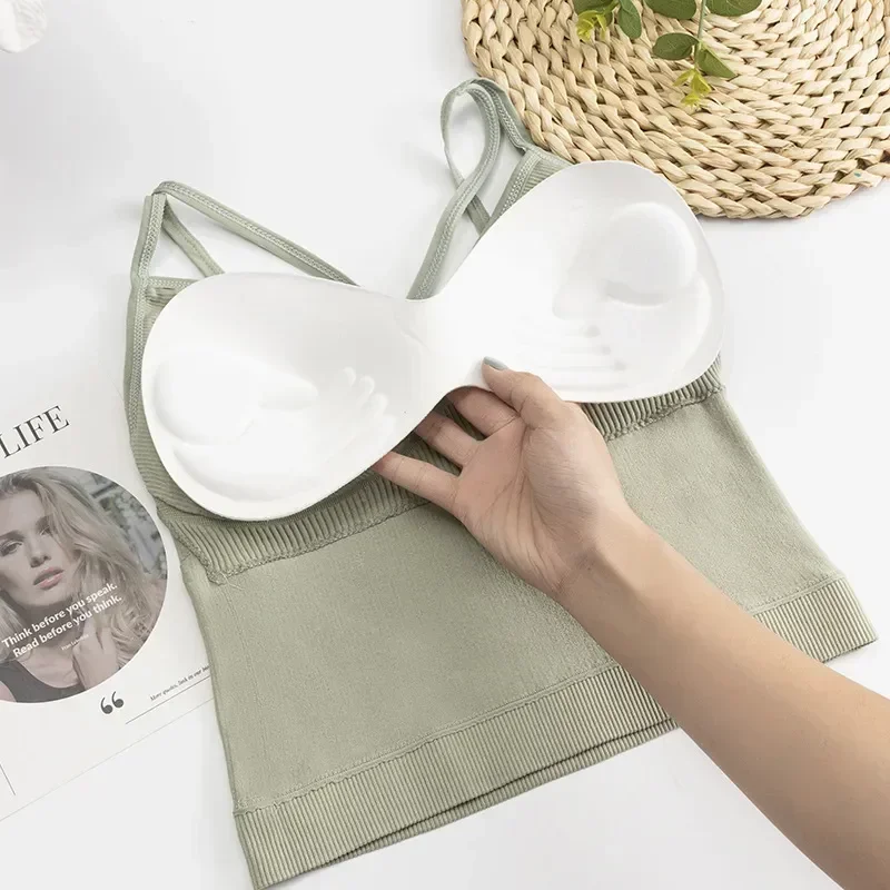 Intimo per il collo Up Fashion Push Pad per il petto Lingerie femminile da donna Top in cotone Reggiseno a tubo solido senza cuciture con morbido Brassreie sexy