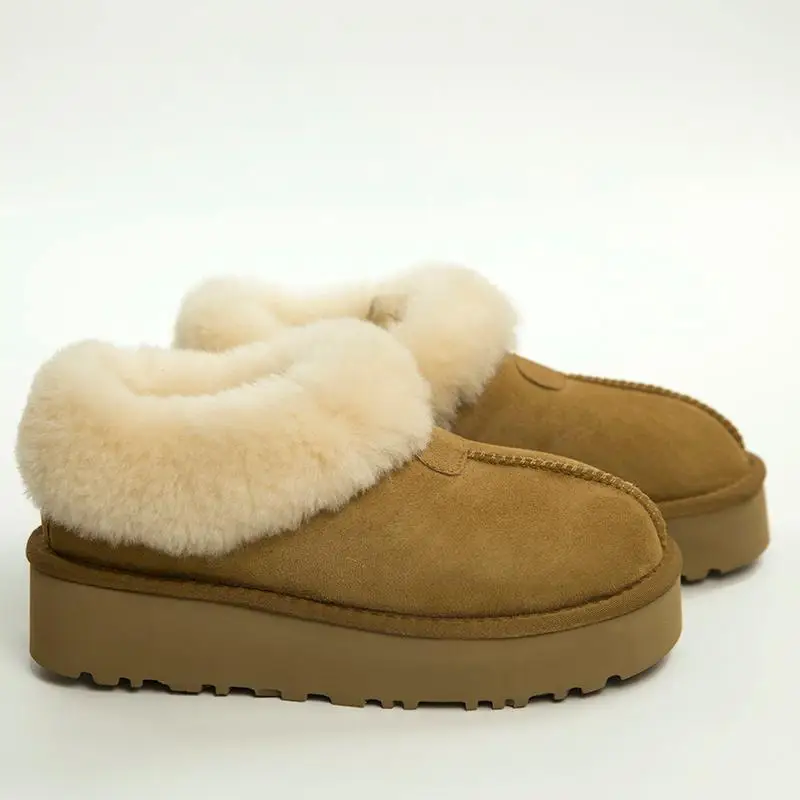 

2025 New Fashion Able Foreign-style Fur Integrated Thick-soled Snow Boots Women's Winter Thickened Warm Wool Boots