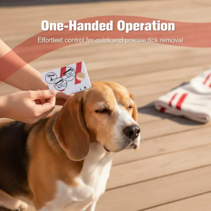 New Tick Card With Magnifying Glass Allows Easy Removal Of Ticks Tick Remover For Dogs And Cats With Handy Pocket Size 8.2x5.5cm