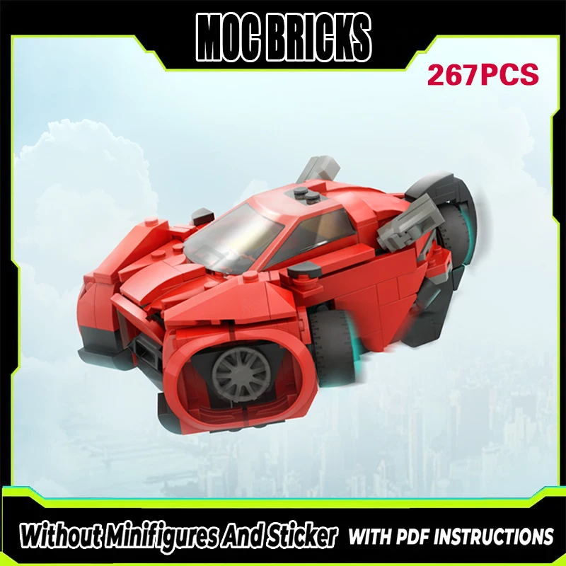 

Speed Racing Car Model MOC Building Bricks Red Spinner Vehicle Modular Technology Gifts Holiday Assemble Children Toys Suit