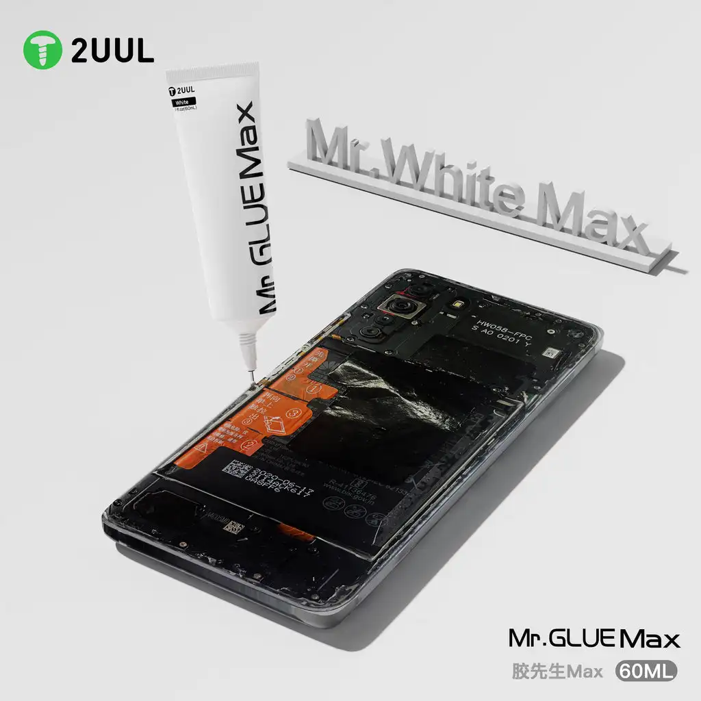 Imagem -03 - Glue Max Tela do Telefone Móvel Selante de Moldura de Vidro Reparo de Tela Externa Preto e Branco Ferramentas Especiais 60ml 2uul Mr.