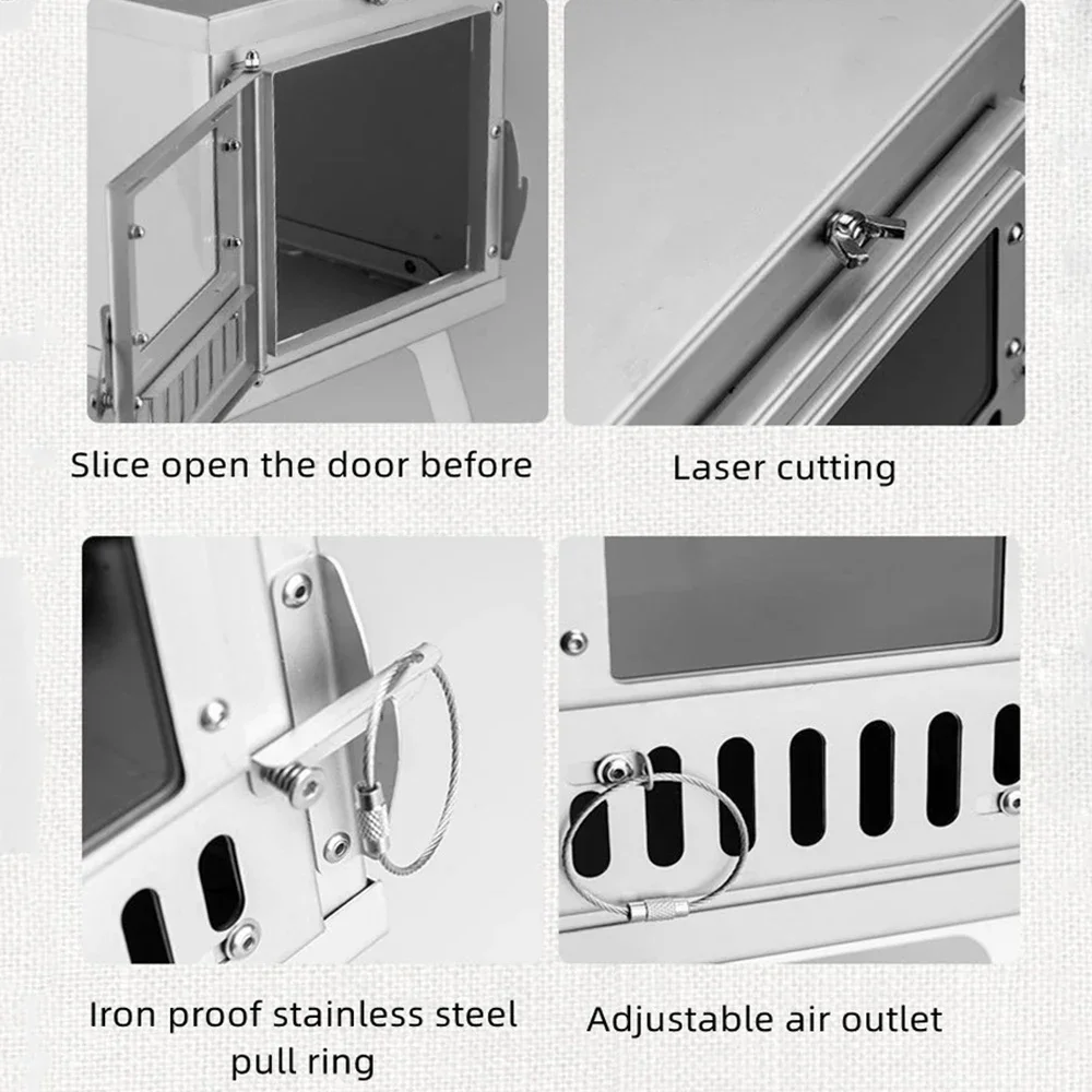 Smilodon-składany piec namiotowy przenośny ultralekki palnik na drewno komin amortyzator gorący namiot ze stali nierdzewnej piec ognia grzejnik