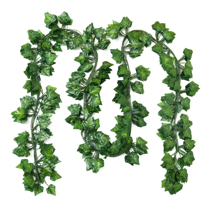 Artificial Green Leaf Creeper Leaf Vine Ivy Fake Green Leaf Vine Artificial Plant Home Accessories  Wedding Decoration