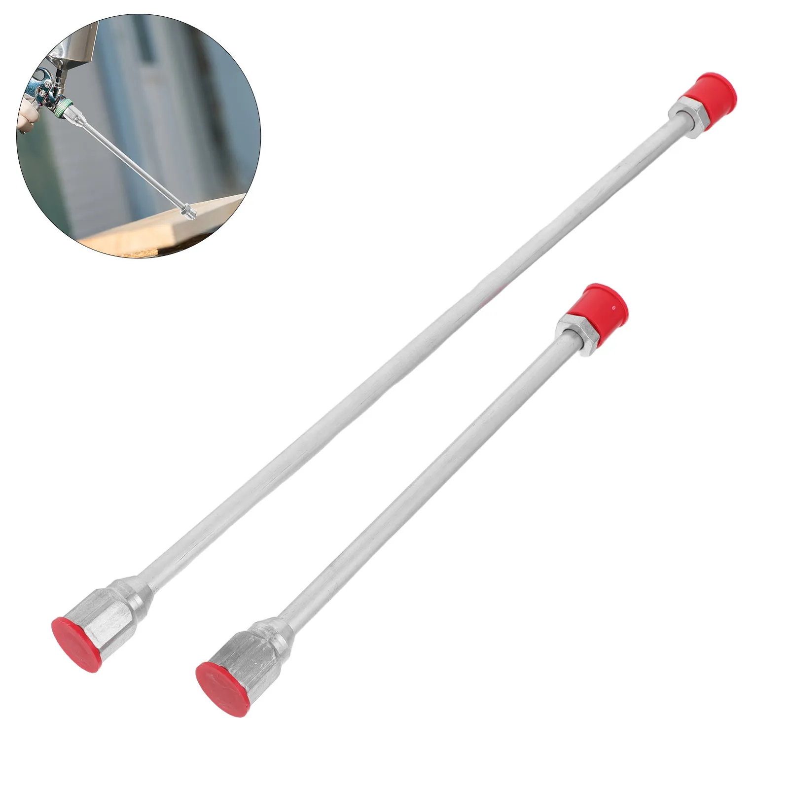 

2 шт. Удлинительные насадки для безвоздушного распылителя краски, 30 см и 50 см, универсальные, для покраски высоких стен, легкие, прецизионные распылительные штанги