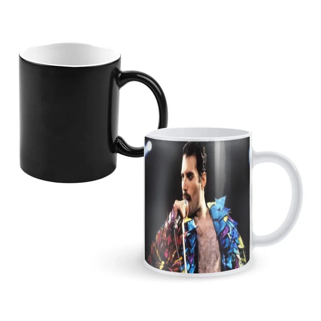 Queen Band Music One Piece tazze da caffè e tazza Creative cambia colore tazza da tè tazze da latte in ceramica regali novità