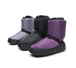 Women Winter Ballet Warm Up Dancing Shoes Ladies Black Purple Grey Ballet Boots Adults Modern Warm Training Shoes For Ballerina