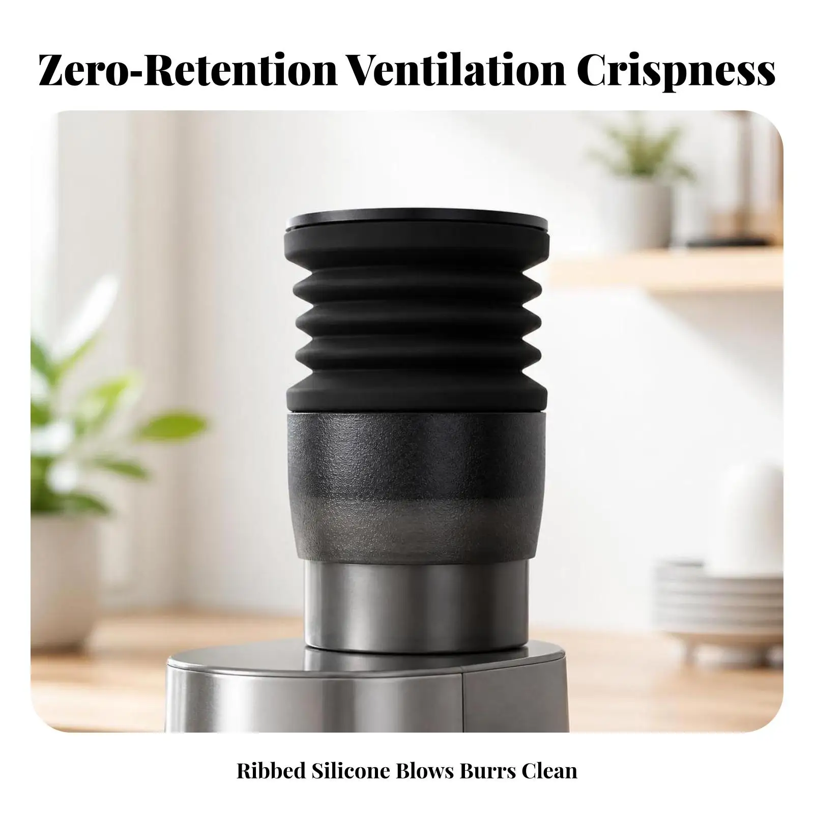 Durable Coffee Grinder Cleaning Bellows for Single Dose Hopper with Stable Metal Base Support