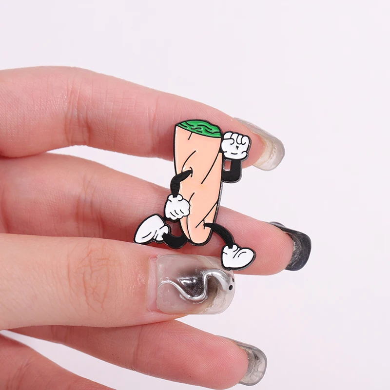 2pcs Cute Cartoon Enamel Badge Personalized Alloy Brooch Bag And Flap Perfect Gift Creative Bag Accessories Charms Cute Badge