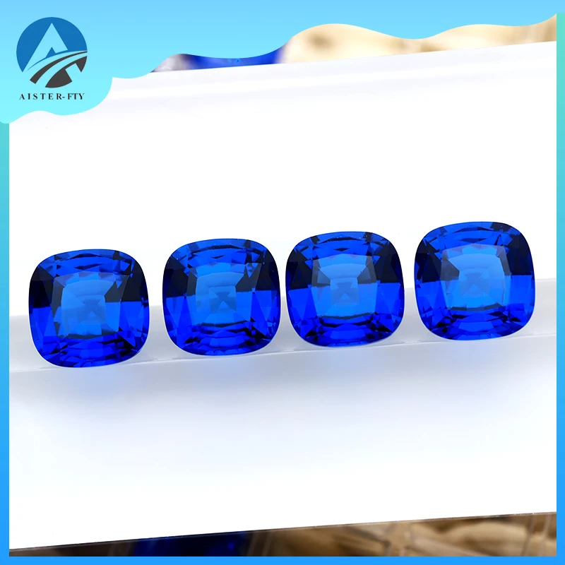 

НОВАЯ форма подушки, синяя лабораторная кобальтовая шпинель, свободный драгоценный камень, бриллиант для изготовления ювелирных изделий, изготовление сережек