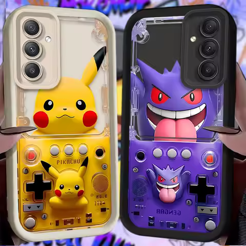 P-Pokemon Gengar Game Silicone Case for Samsung Galaxy A24 A25 A55 A35 A15 A05 A05S A16 A06 A13 A23 A12 A22 A32 A52 A71 A51 4G