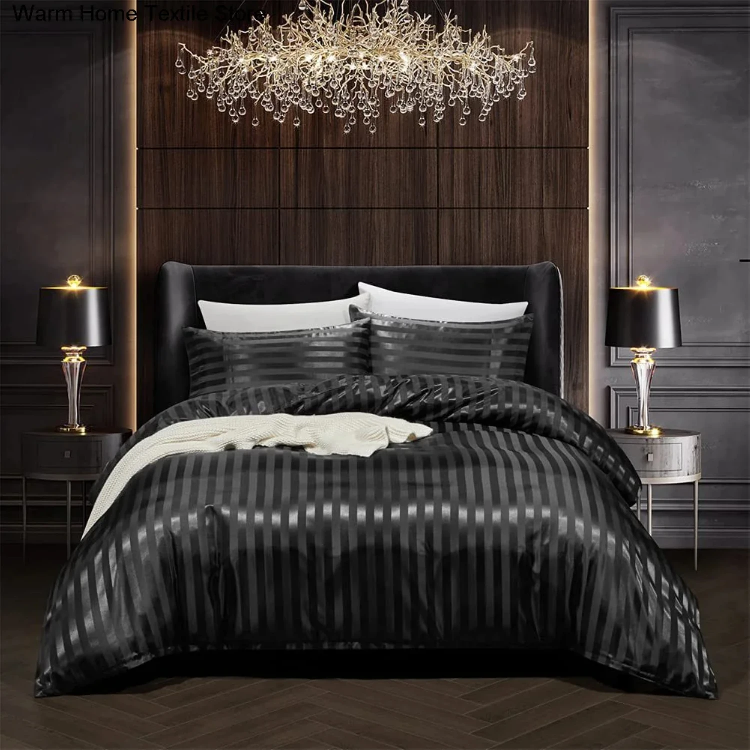 e lavish and luxurious nights sleep. Elevate your bedroom with this lavish, elegant and opulent King Size European satin beddin