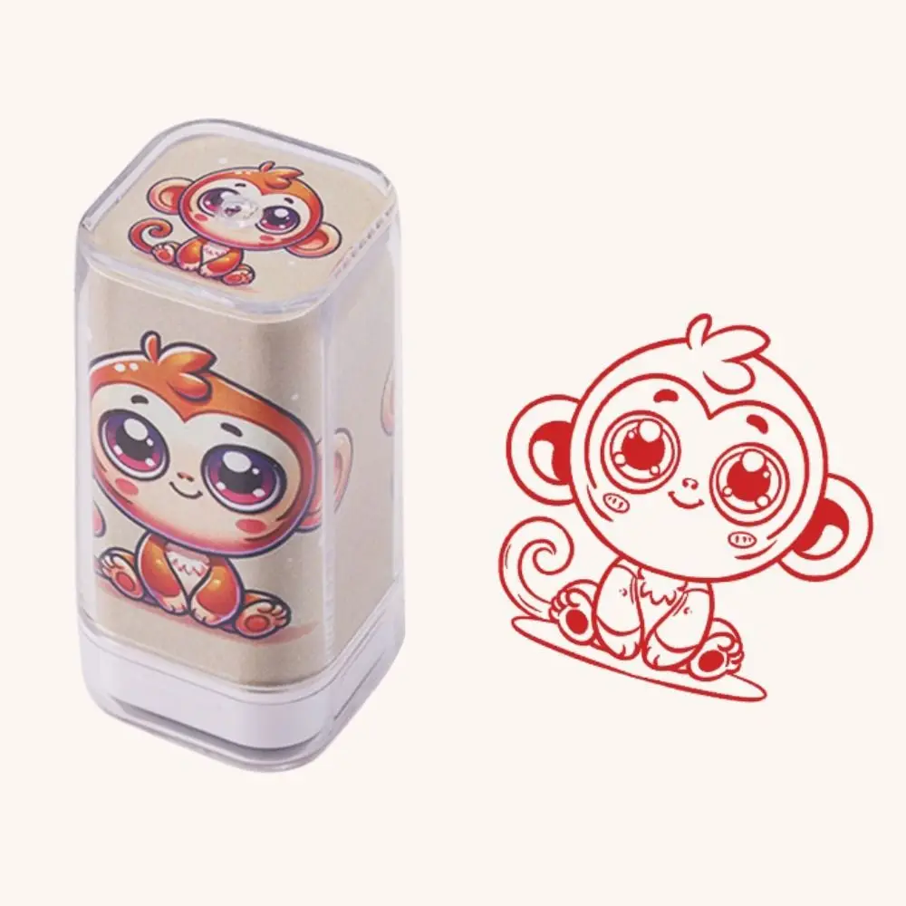 드래곤 원숭이 조디악 스탬프 핸드 계정 DIY 그림 귀여운 동물 인감 편지지 저널 동물 그림 스탬프