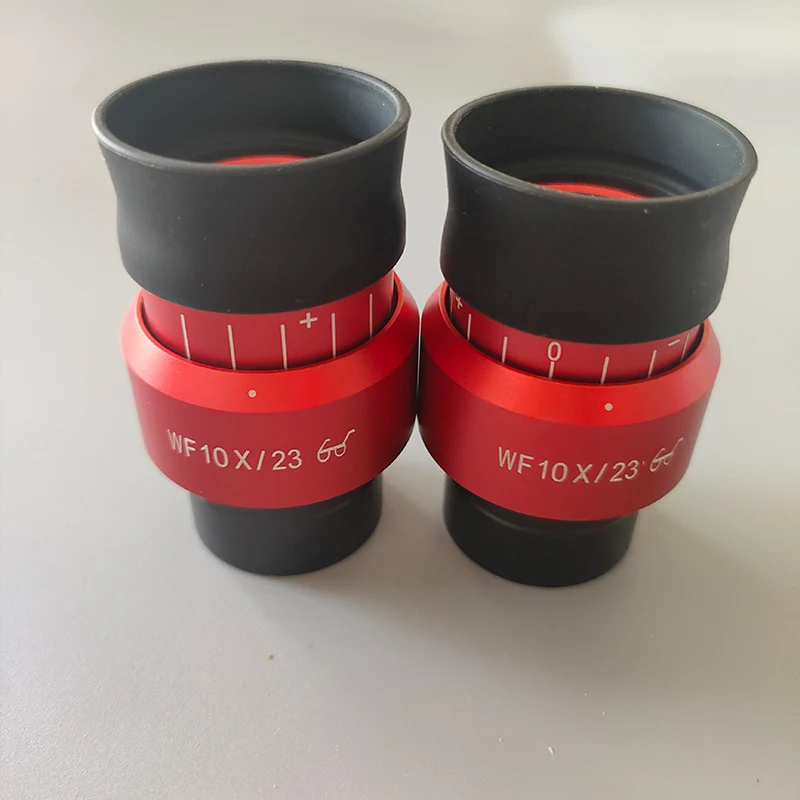 1PCS 2PCS WF10X-23mm WF10X/23mm 10X Wide Field Eyepiece For Binocular Trinocular Stereo Microscope Mounting Size 30MM