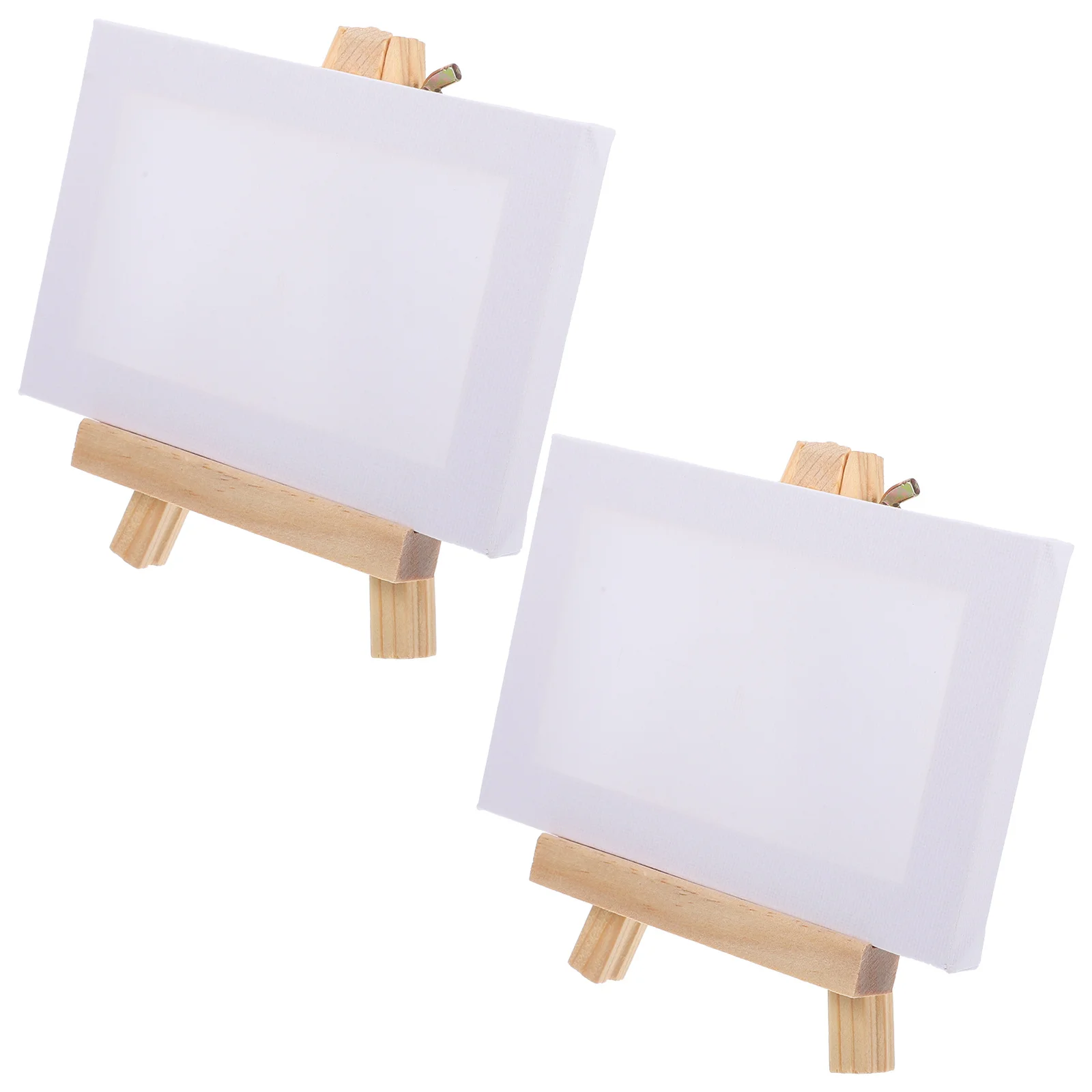 2Sets Wooden Easel Mini Painting Frame Compact Stable for Students Artists DIY Canvas Holder Painting Stand Small Easel