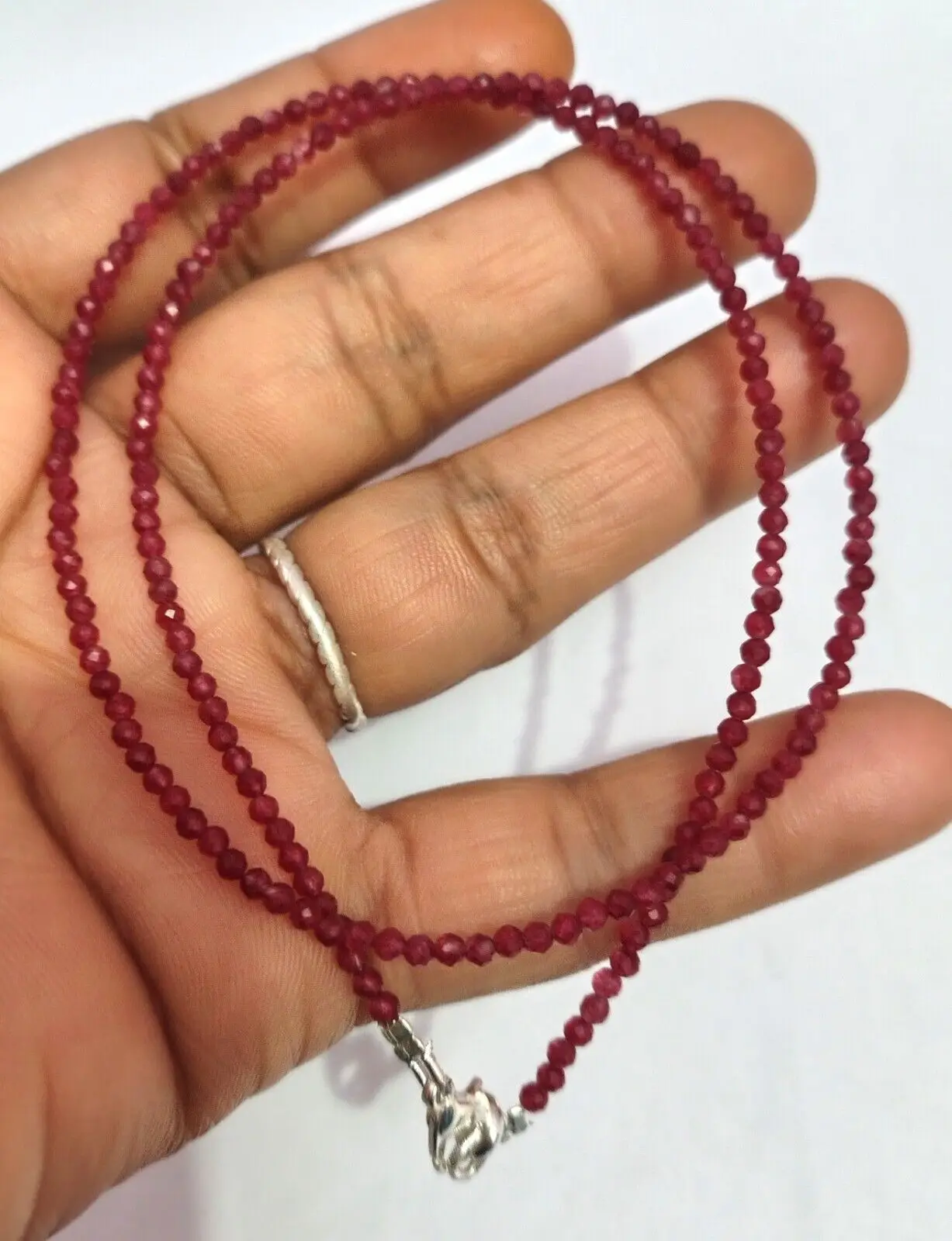 ΠΠΎΠ»ΡΠ΅ Avec Un Rubis Rond En Corindon De 2 ΠΌΠΌ En Argent 925 22/40 ΠΠΎΠ»ΡΠ΅ Avec Un Rubis Rond En Corindon De 2 ΠΌΠΌ En Argent 925 22/40