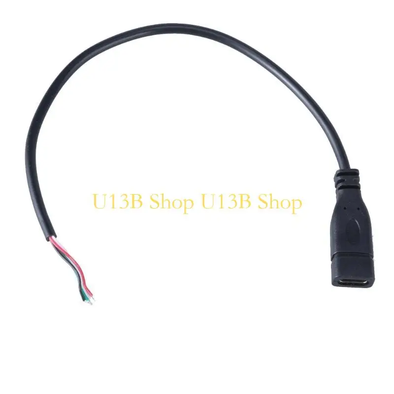 U13B USB Type C Pigtal Cable Extension Type C Scond Type C Female to 4Pin Bare Wire