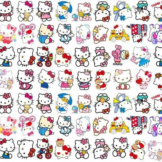 30pcs Random Hello Kitty Cute Acrylic Patch DIY Bag Jewelry Crafts Accessories For Keychain Brooch Phone Case Anime 2cm Ornament