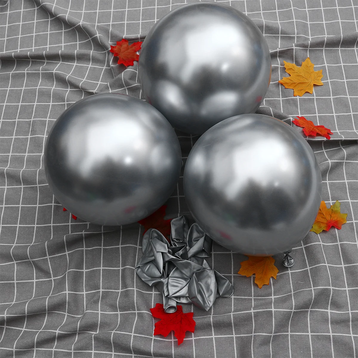 

50Pcs 12inch Metallic Latex Balloons Thick Party Decoration Wedding Birthday Shower Festival Silver Supplies