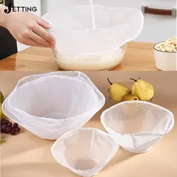 1Pc Soy Milk Filter Net Bag Nylon Liquid Filter Net Bag Milk Coffee Filter Net Bag Reusable Squeeze Mesh Kitchen Tool