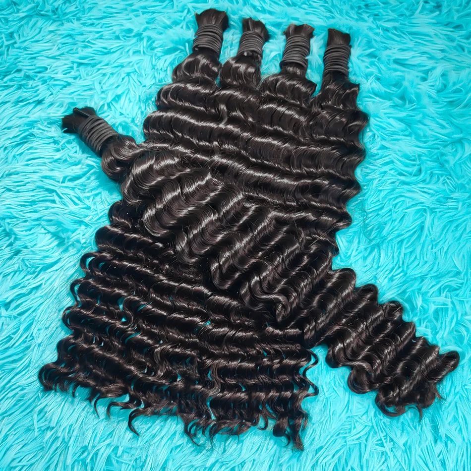 For Braiding 100% Unprocessed Human Hair Bulk Extensions Brazilian Remy Hair 18-30inch No Weft Virgin Bulk Human Hair Human Hair