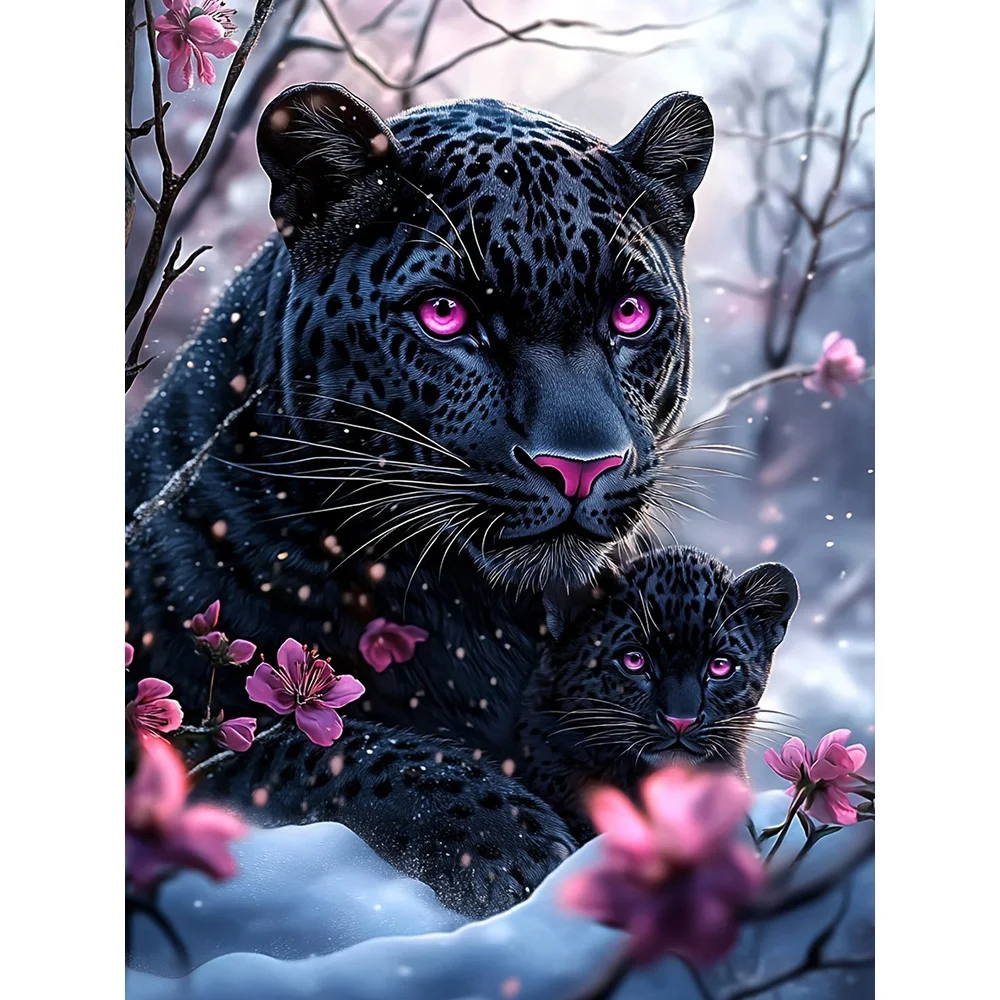 

EverShine алмазная живопись черный леопард 5D полная дрель мозаика пантера DIY вышивка животных горный хрусталь фотографии Рождественский подарок