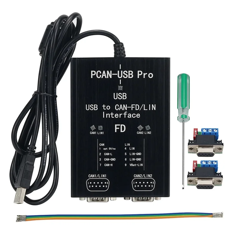 

A14E-PCAN-USB Pro PCAN FD PRO Адаптер USB-CAN 2CH CAN FD, совместимый с IPEH-004061 для PEAK