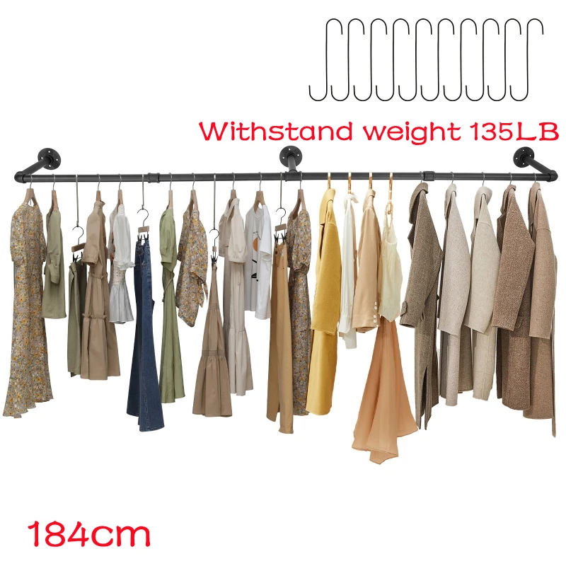 

Одежда для спальни, домашняя направляющая, настенная промышленная вешалка для одежды, многофункциональная подвесная полка с крючками, органайзер с 10 крючками