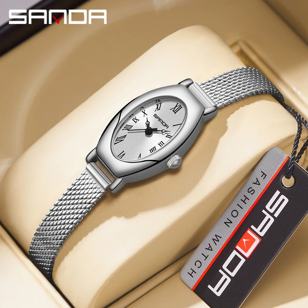 SNADA New 1123 Fashionable Women's Quartz Watch is Simple Versatile Waterproof steel Strip Roman Niche Women's Quartz Watch 2025