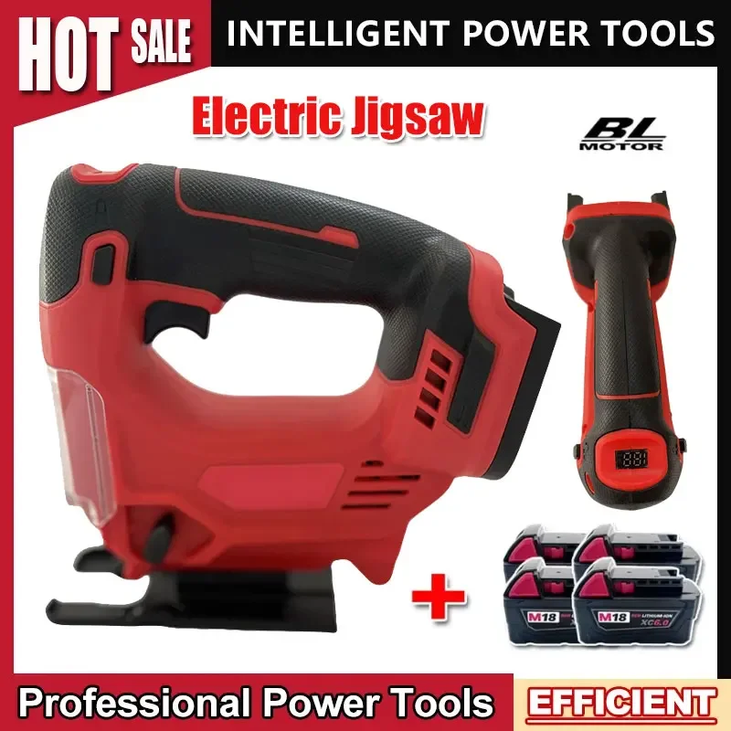 

Электрический лобзик для Milwaukee 18V, портативная аккумуляторная пила, многофункциональный инструмент для резки дерева, деревообрабатывающий станок для аккумуляторов 18V