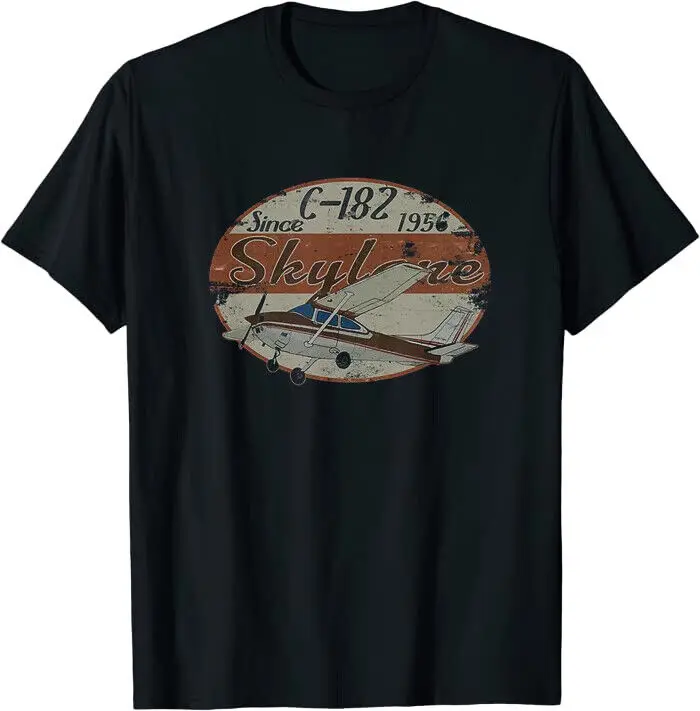 Cessna Skylane 182 Retro Vintage Classic Tee T-Shirt M-3XL Fast Shipping Made US