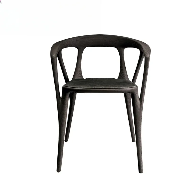 

CX New Chinese Curved Solid Wood Household Modern Minimalist Hollow out Creative Chair