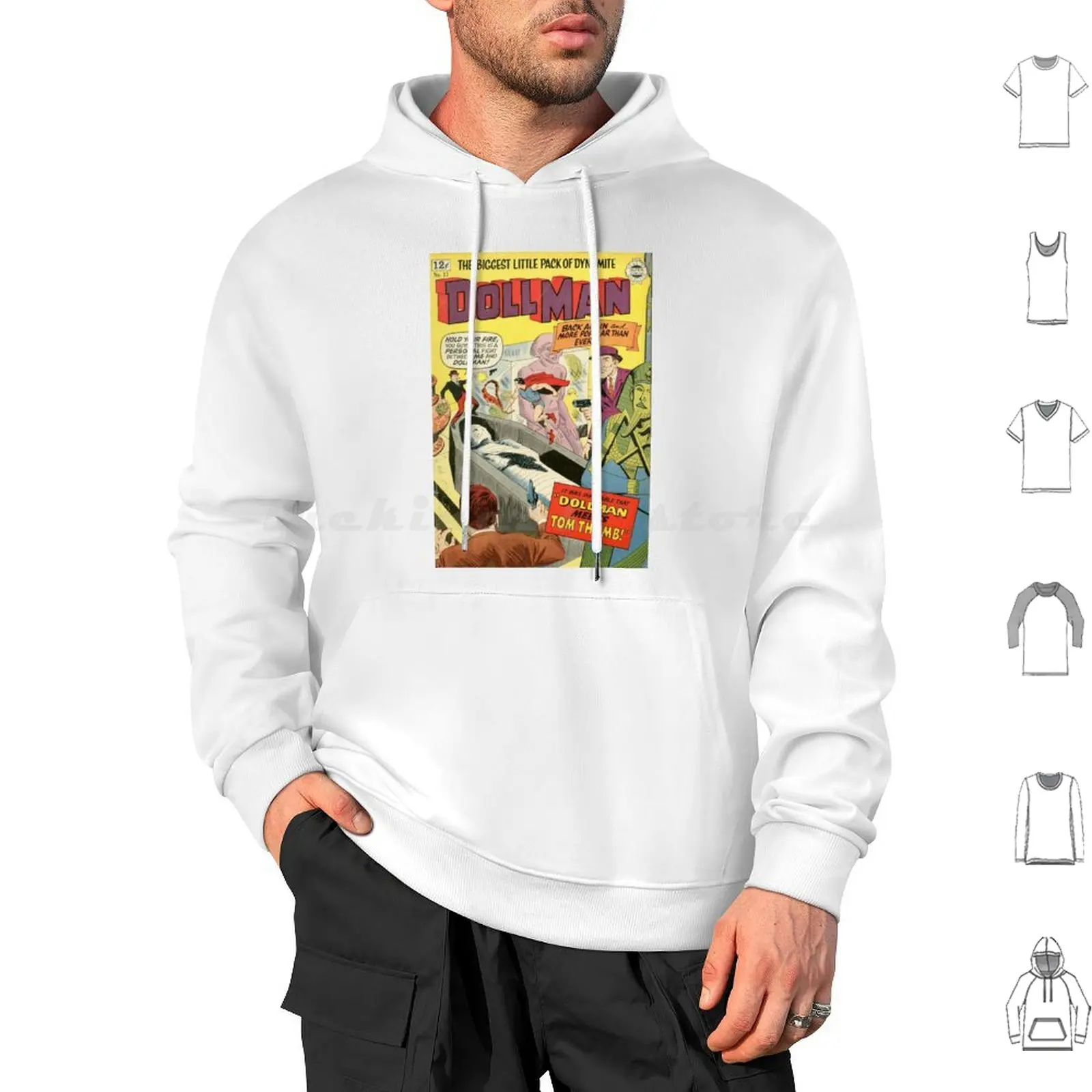 Dollman Vintage Comic Book Art Hoodies Long Sleeve Retro Retro Art Vintage Pop Art 1950s Comic Comic Art Pulp Pulp Art