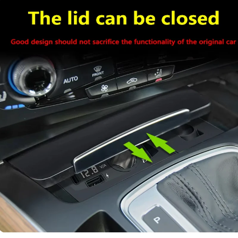 Para audi a4 b8 a5 a4 allroad s4 rs4 q5 sq5 8r s5 rs5 carregador de carro usb carregamento rápido isqueiro divisor qc3.0 tipo-c pd2.0