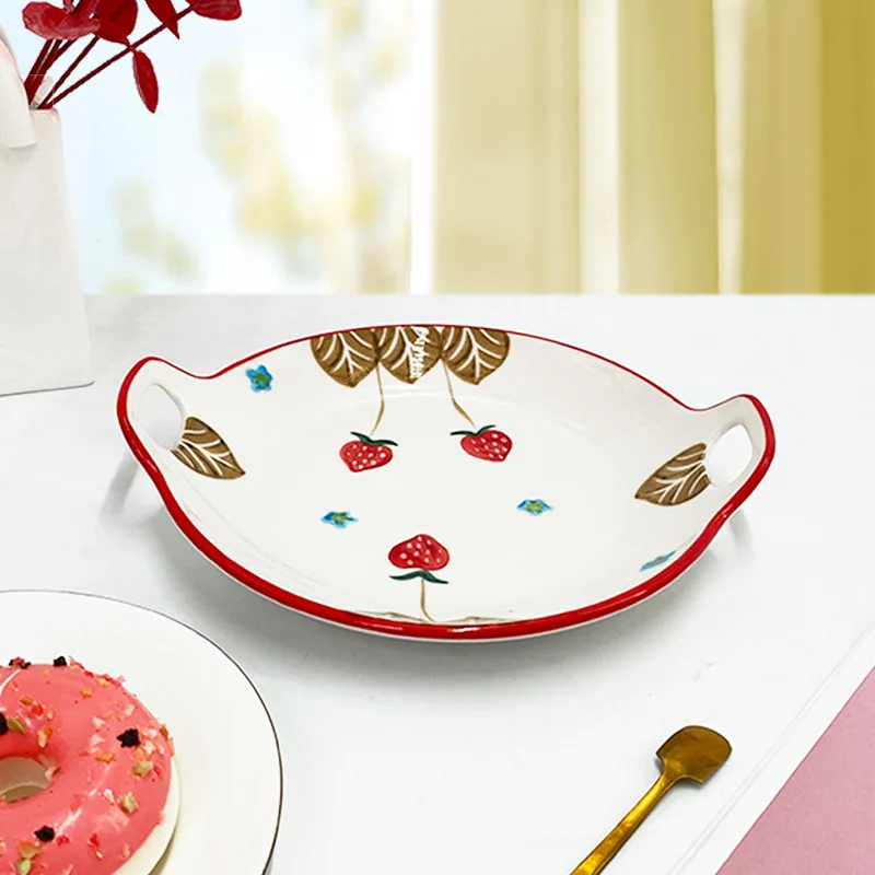 Creative Cartoon Tableware Fresh Strawberry Radish Dim Sum Plate Fruit Bowl