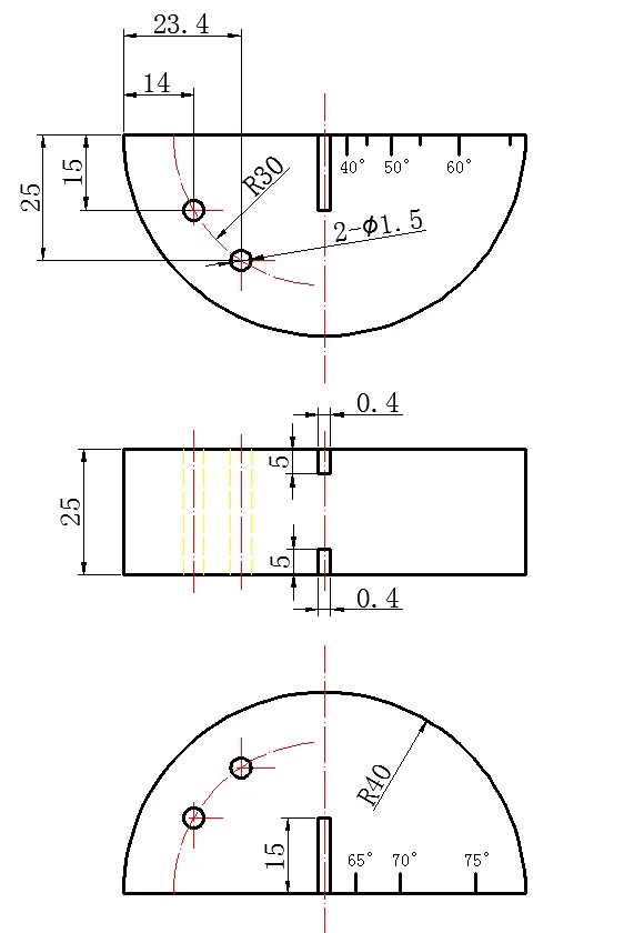 DL-1 DL/T 820-2002, DL/T 820-2019 SD-III, SD-IV, short slot test block