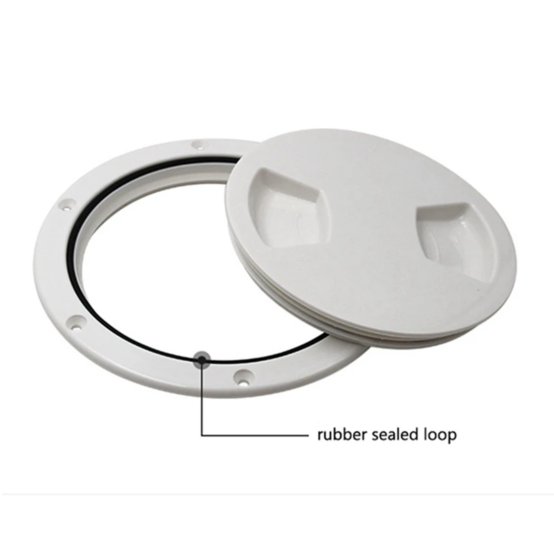 2 Pcs Marine RV 5 Inch Access Hatch Cover Twist Out Deck Plate,Round Non-Slip Hatch-Removable Waterproof Sealing Cover